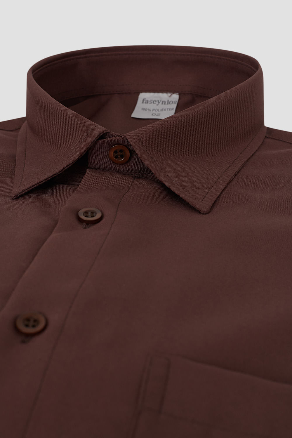 Camisa Microfibra ML Marrom