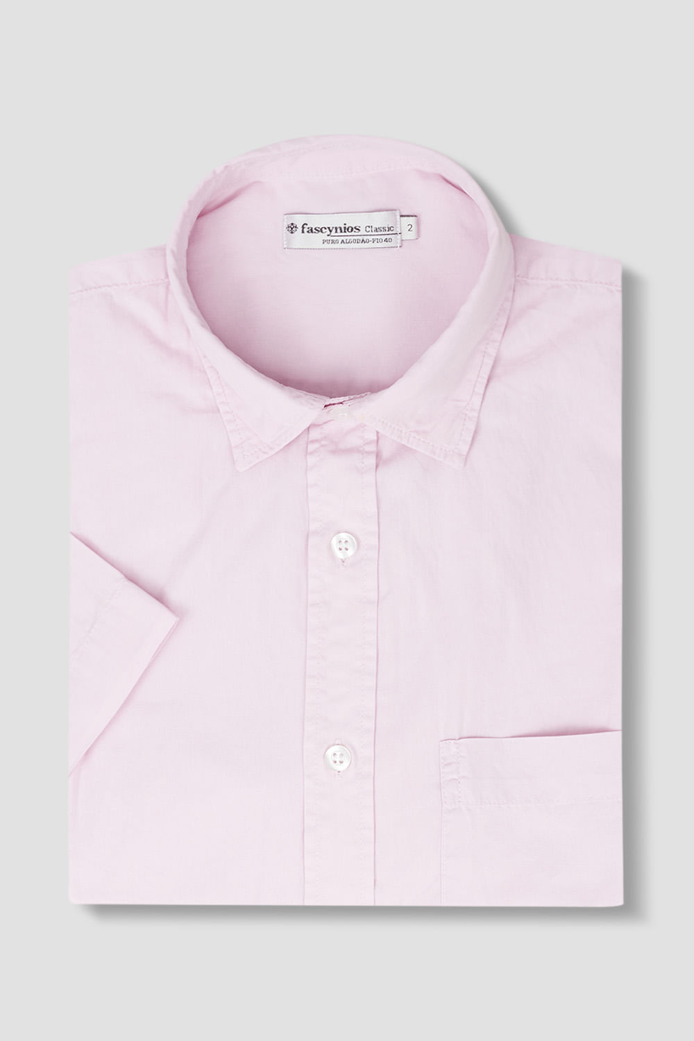 Camisa Algodão Fio 40 Rosa