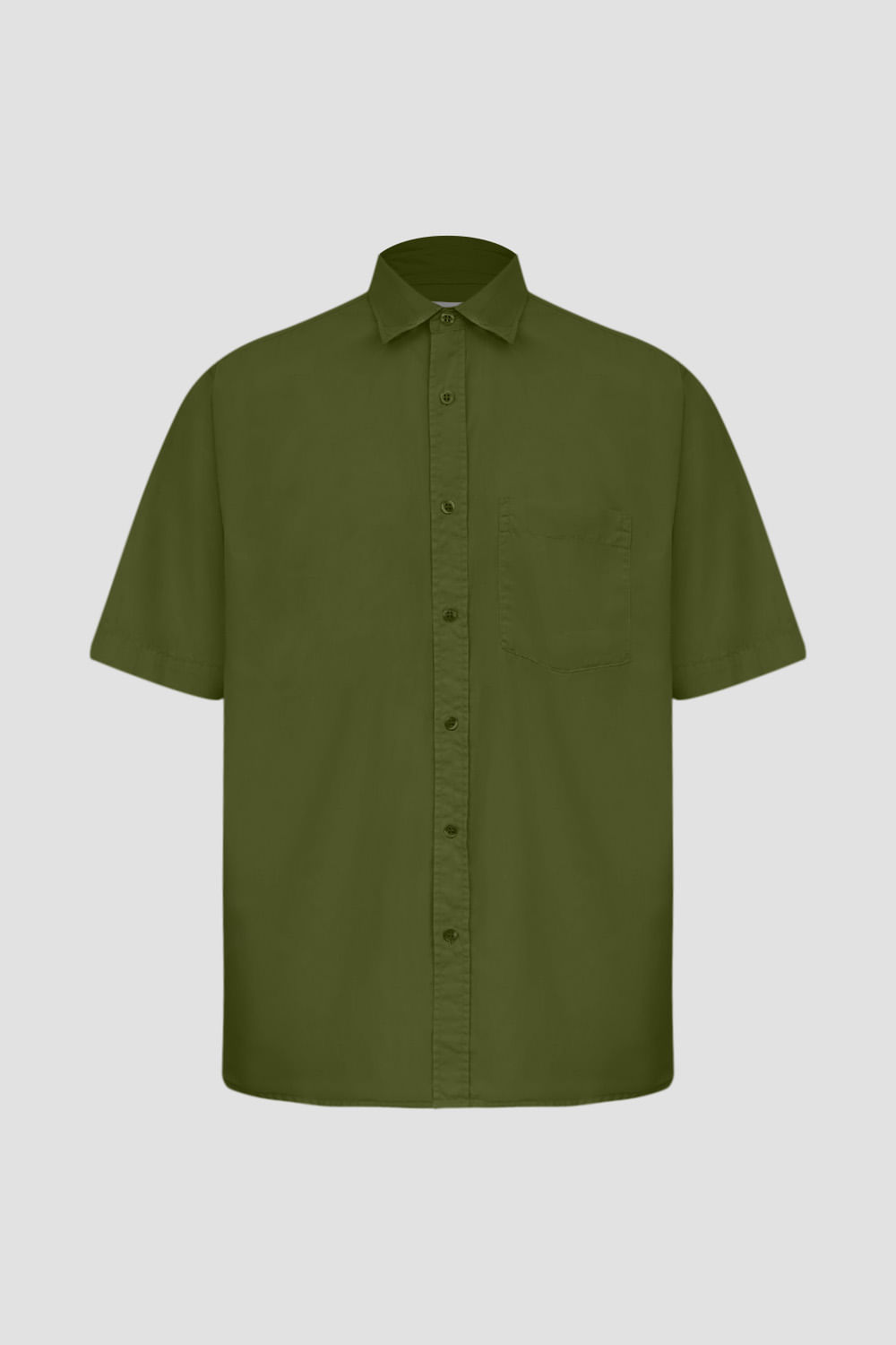 Camisa Algodão Fio 40 Verde Escuro