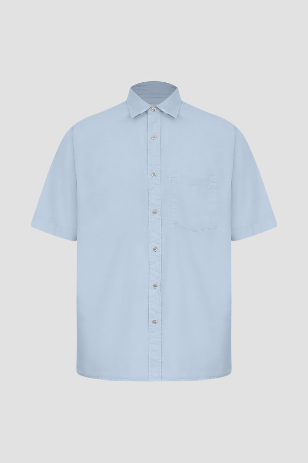 Camisa Algodão Fio 40 Azul Claro