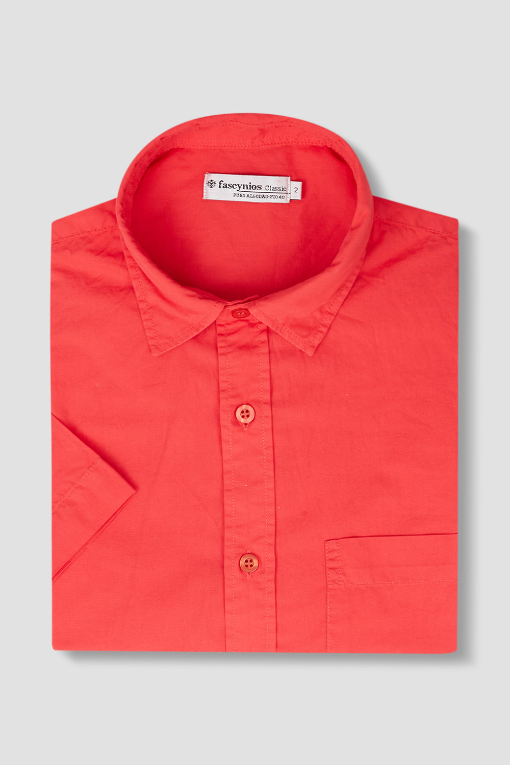 Camisa Algodão Fio 40 Laranja