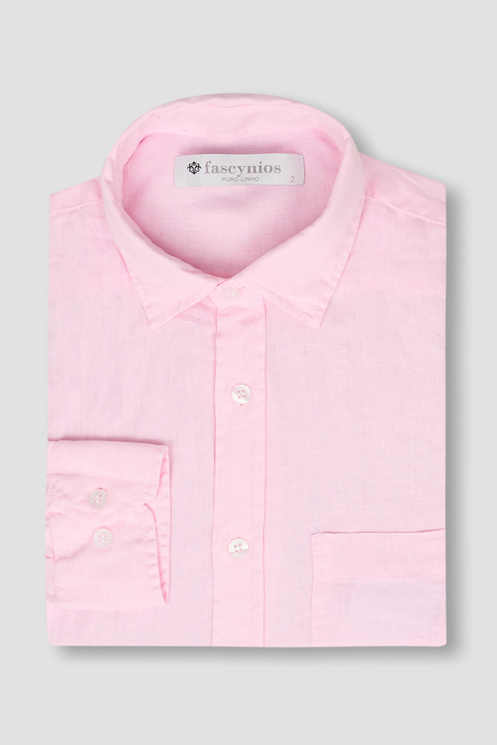 Camisa em Puro Linho Tinturado ML Rosa