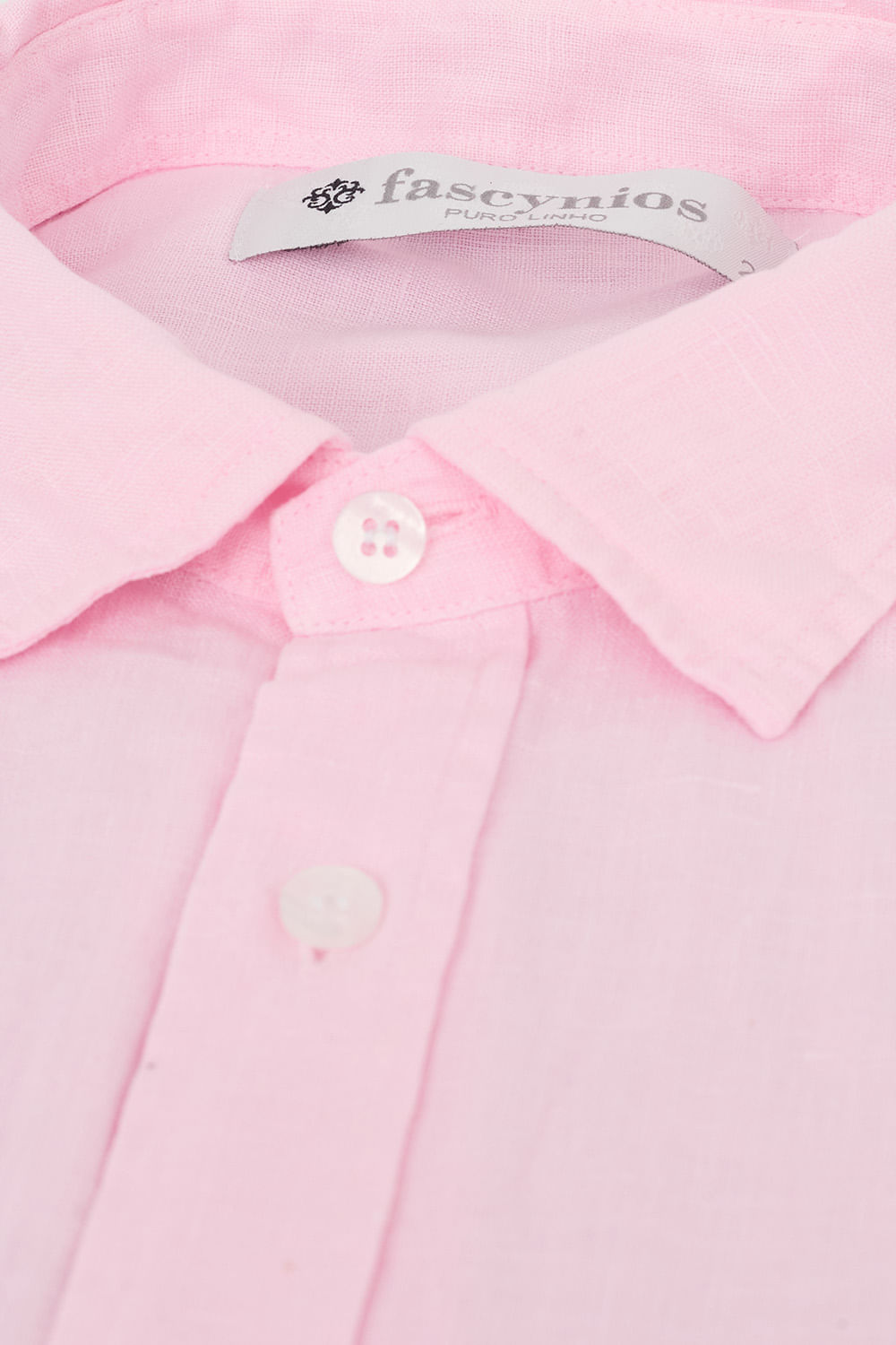 Camisa em Puro Linho Tinturado ML Rosa