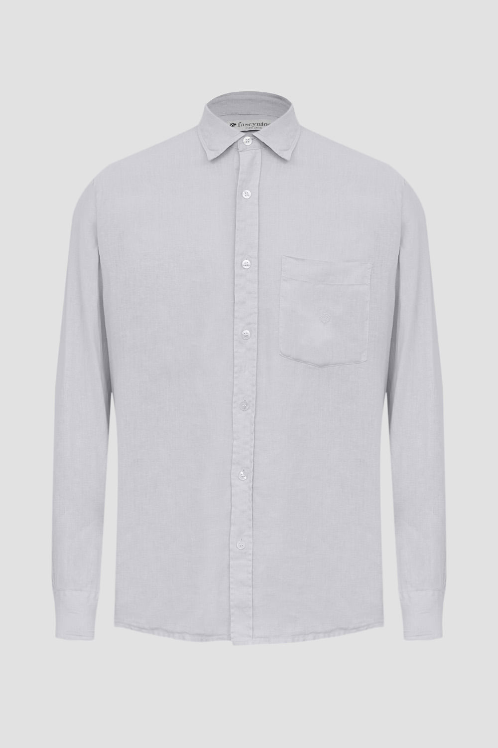 Camisa em Puro Linho Tinturado ML Azul Médio