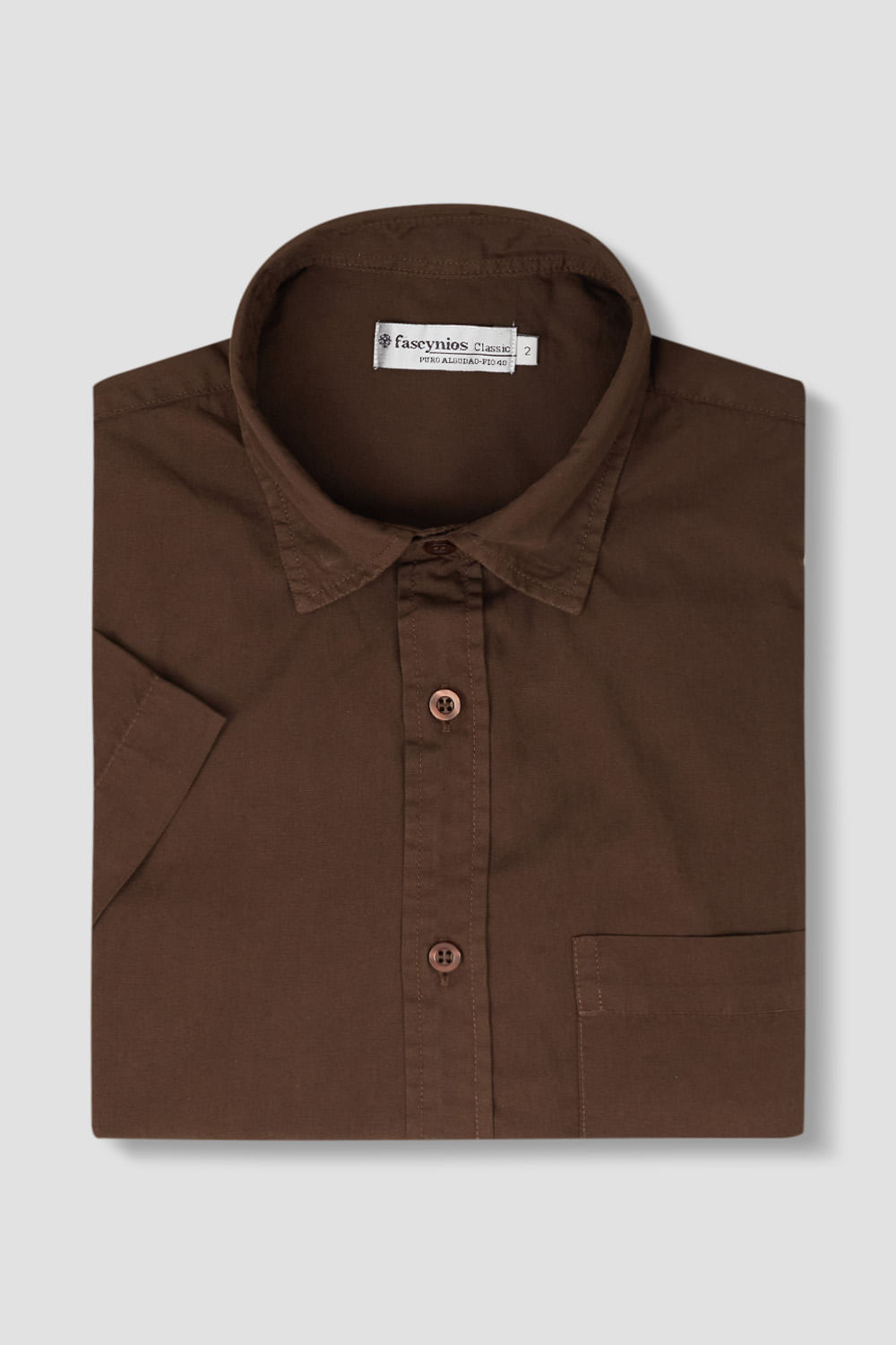 Camisa Algodão MC Marrom