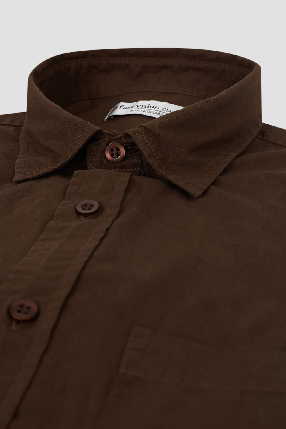 Camisa Algodão MC Marrom