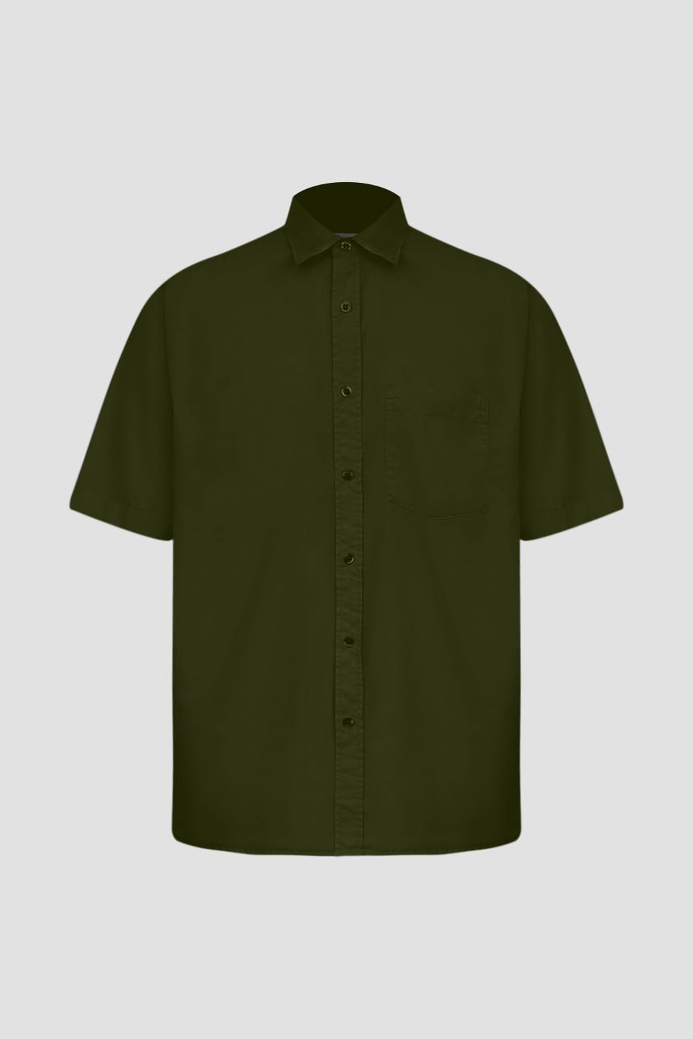 Camisa Algodão MC Verde Escuro
