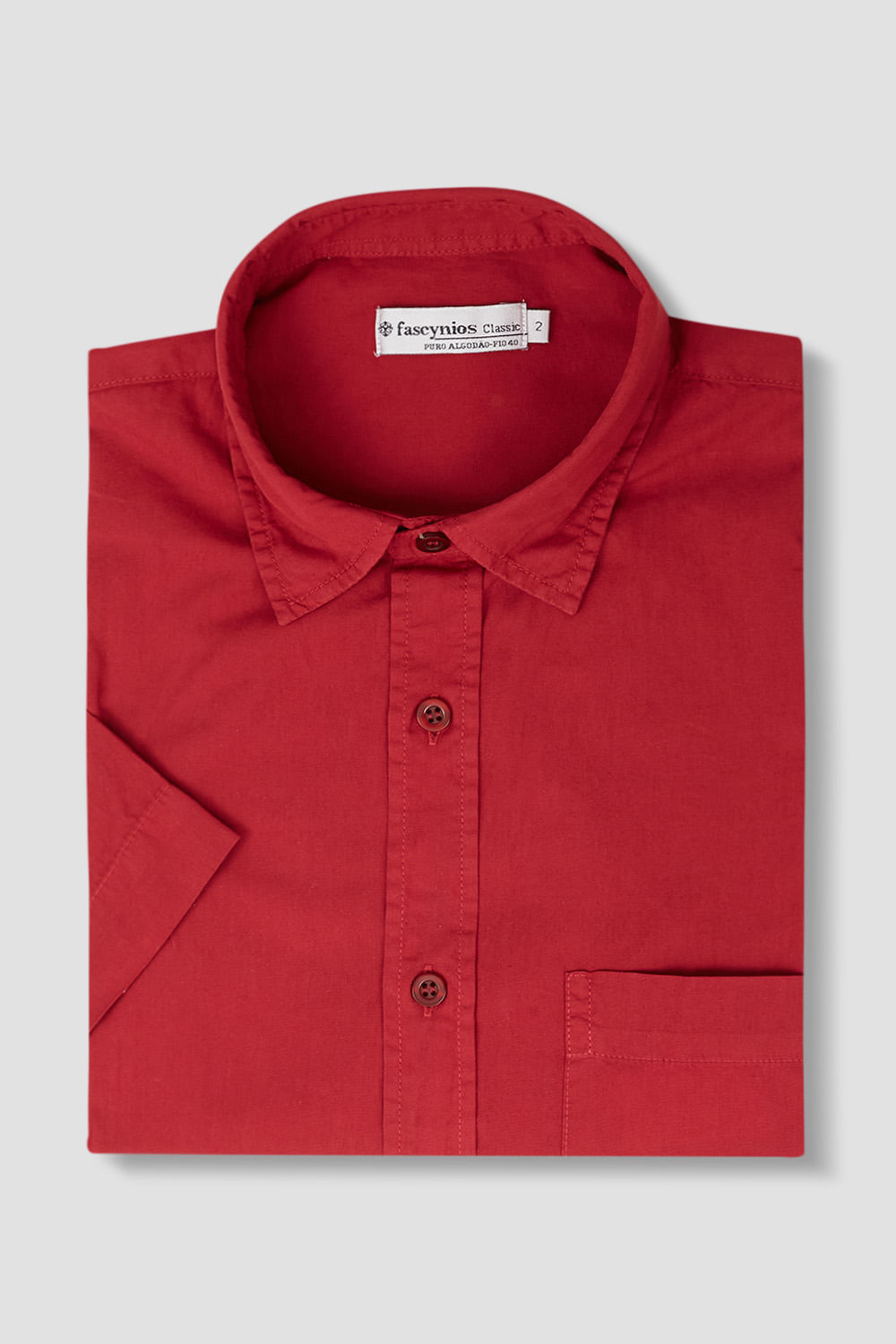 Camisa Algodão MC Bordo