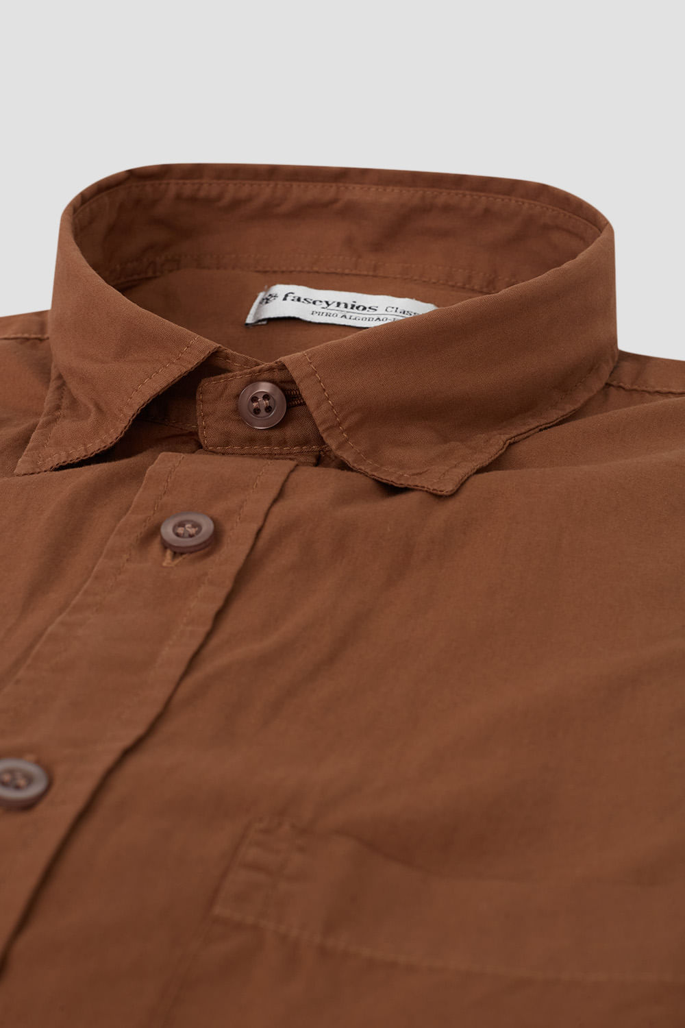 Camisa Algodão MC Marrom