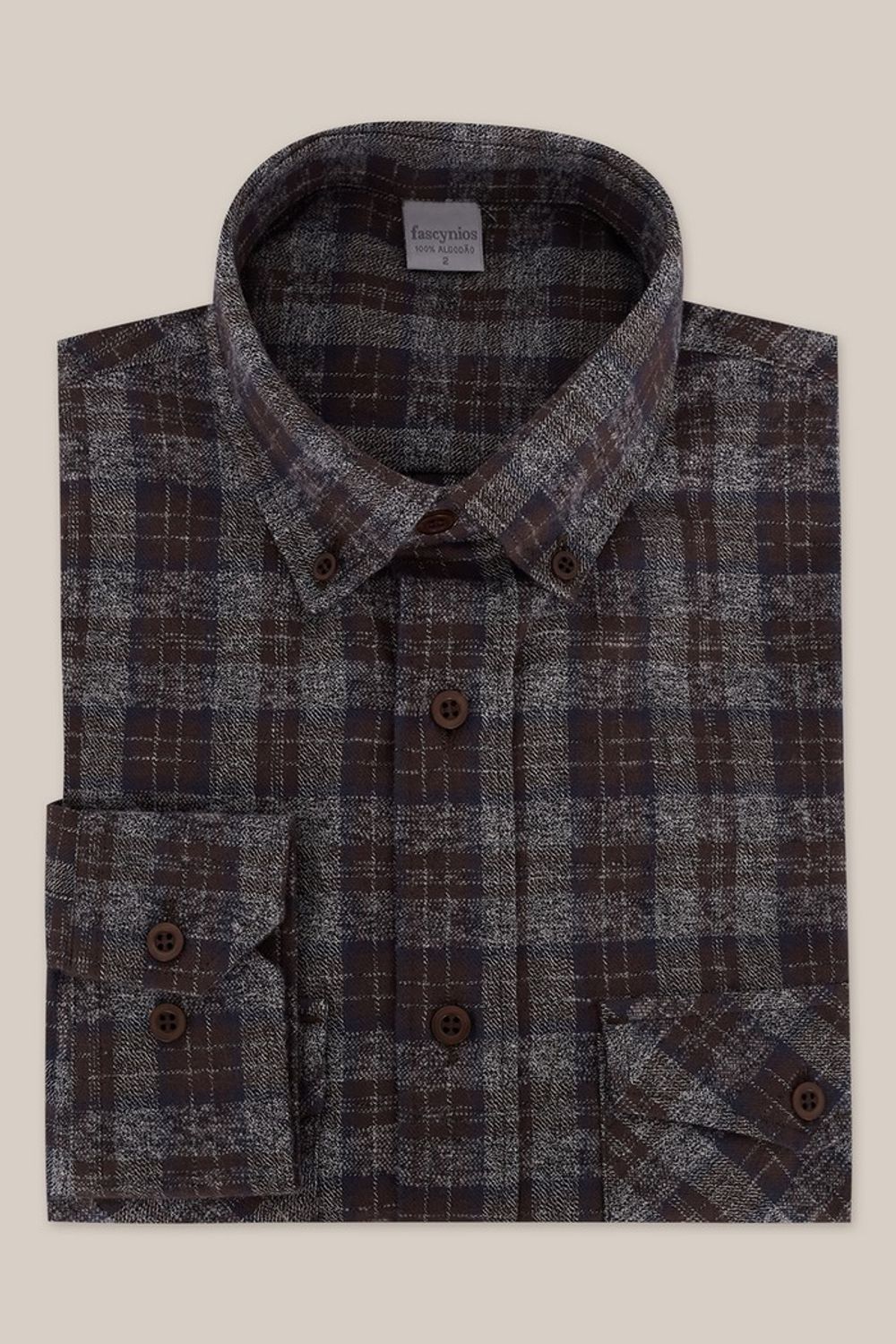 Camisa Xadrez em Flanela ML Marrom