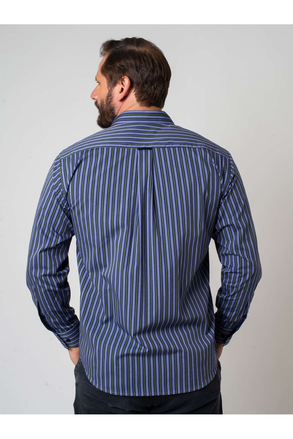 Camisa Listrada Algodão ML Lilás