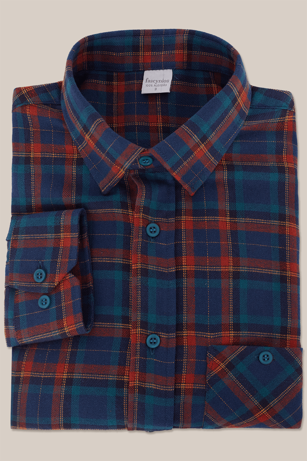 Camisa Xadrez em Flanela ML Verde