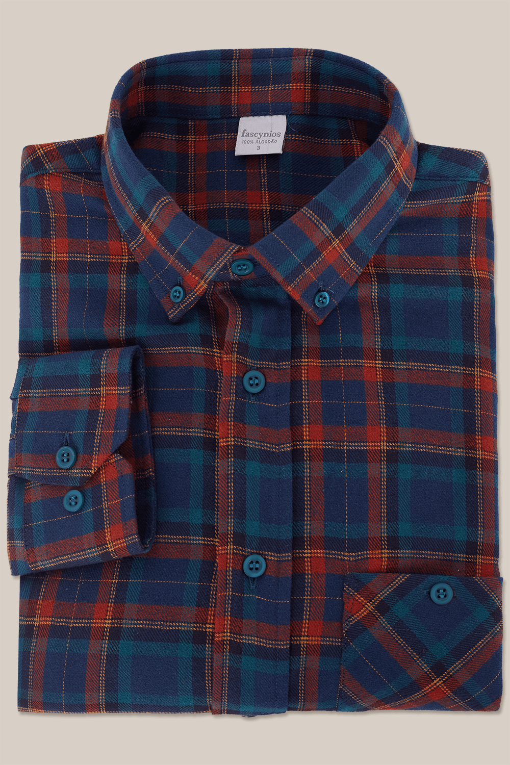 Camisa Xadrez em Flanela ML Verde