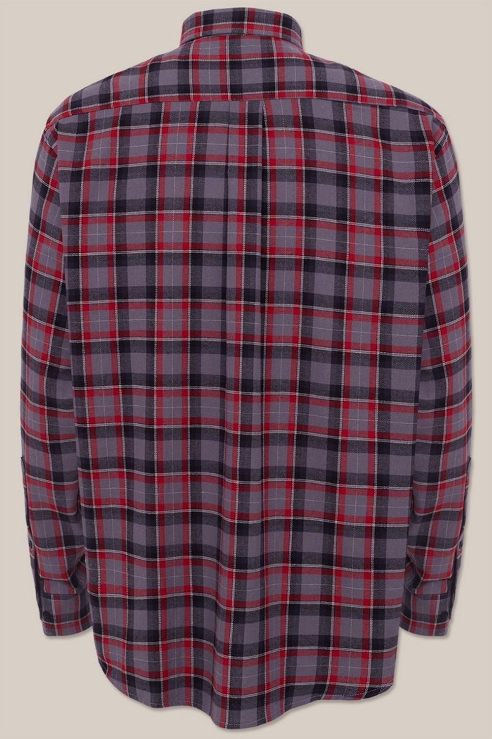 Camisa Xadrez em Flanela ML Cinza