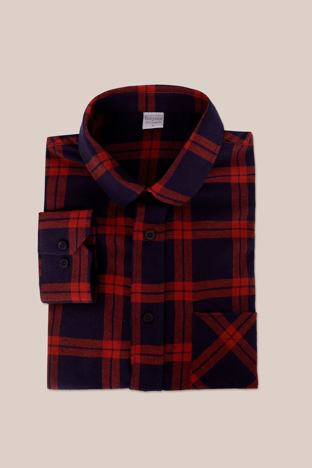 Camisa Xadrez em Flanela ML Marrom