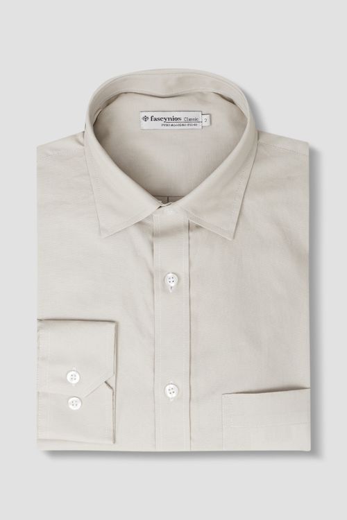 Camisa Social Algodão Fio 40 ML Creme