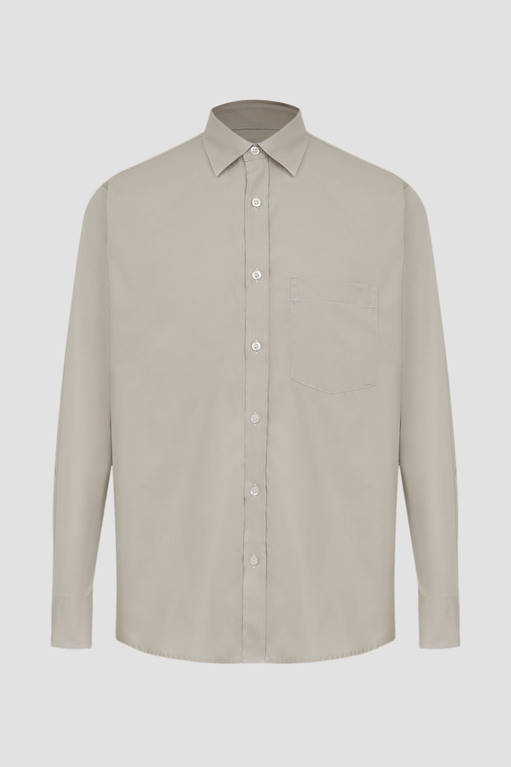 Camisa Social Algodão Fio 40 ML Creme