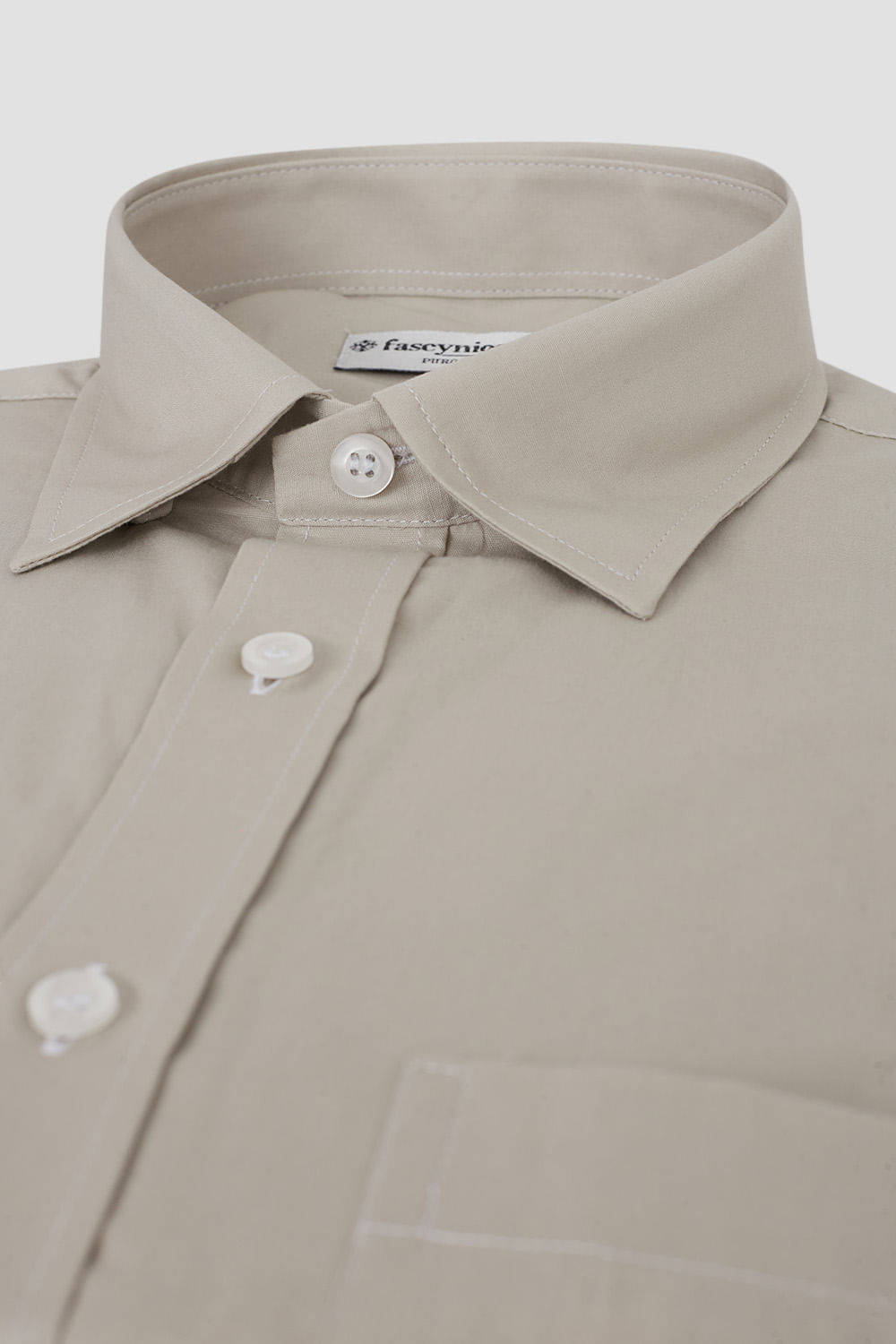 Camisa Social Algodão Fio 40 ML Creme