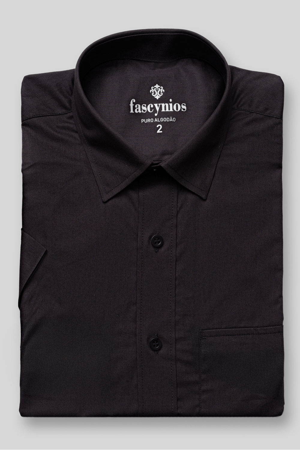 Camisa Algodão Fio 50 MC Preto