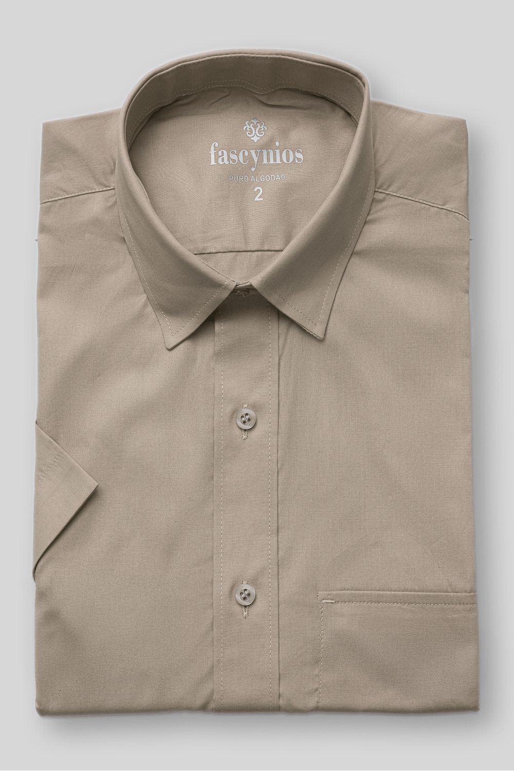 Camisa Algodão Fio 50 MC Bege