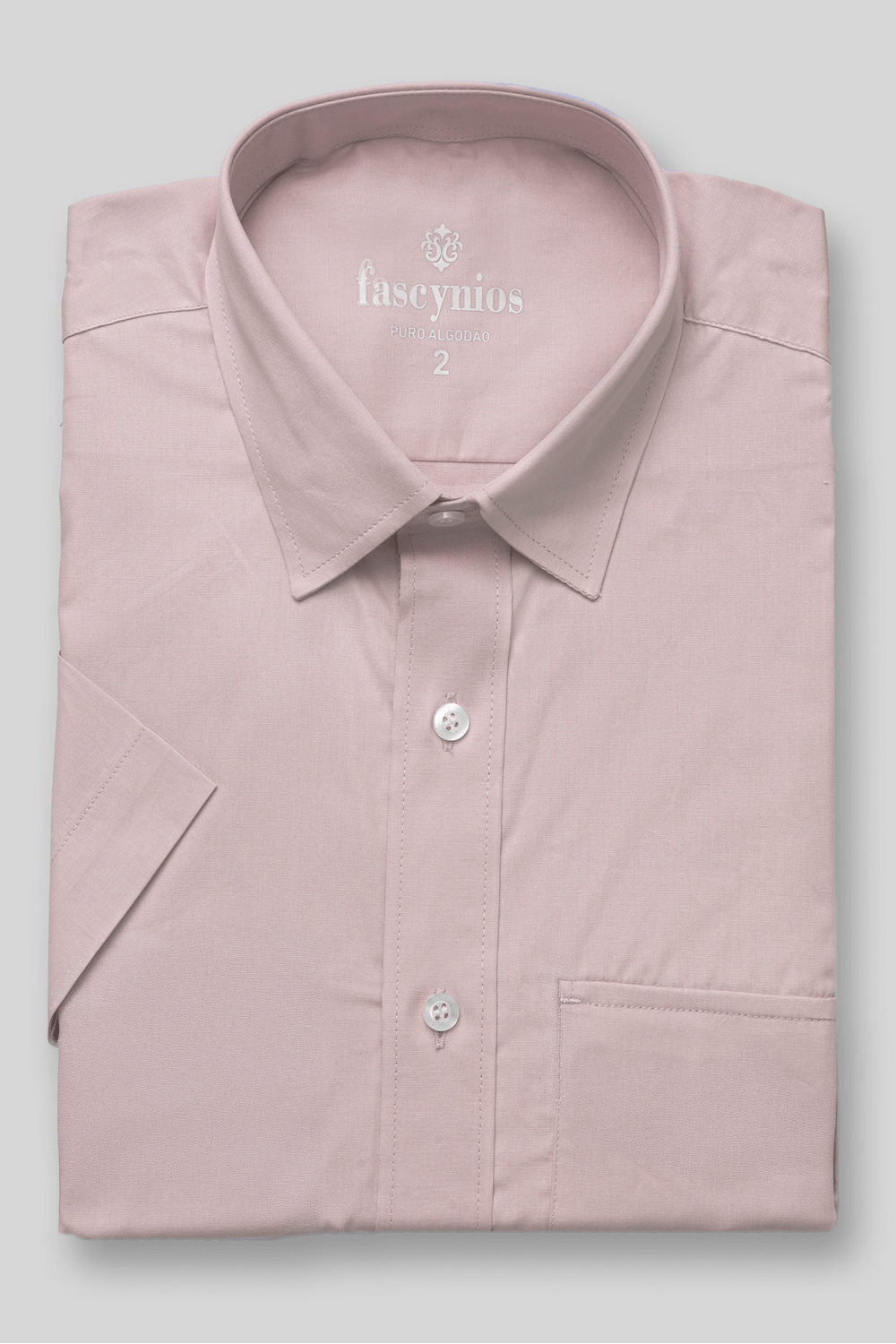 Camisa Algodão Fio 50 MC Rosa