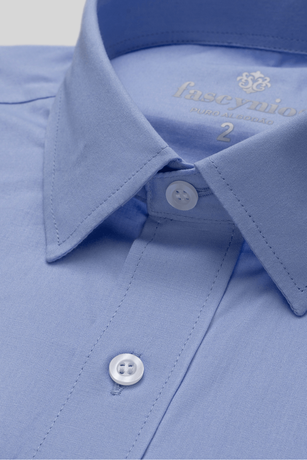 Camisa Algodão Fio 50 MC Azul Claro