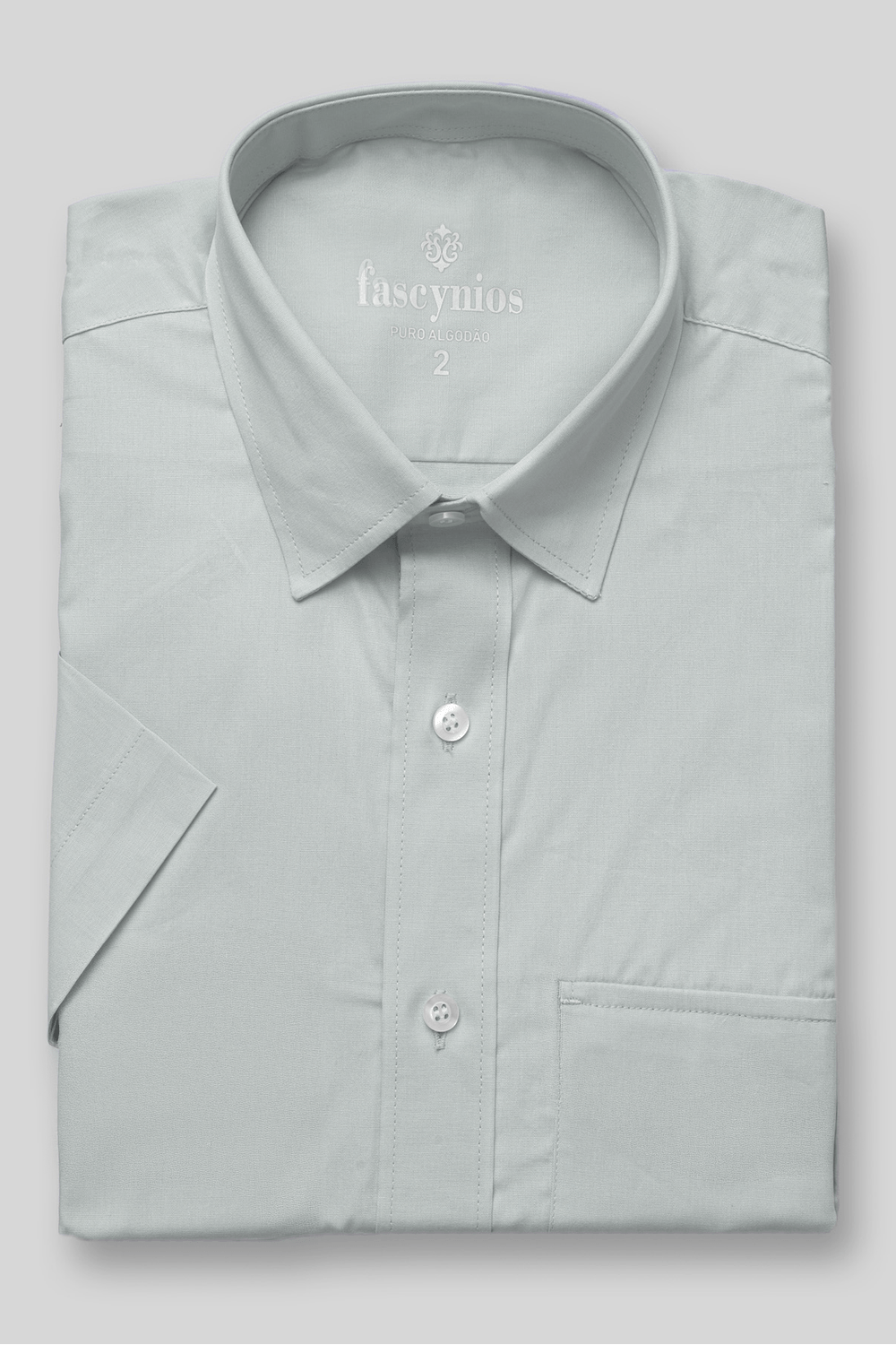 Camisa Algodão Fio 50 MC Cinza