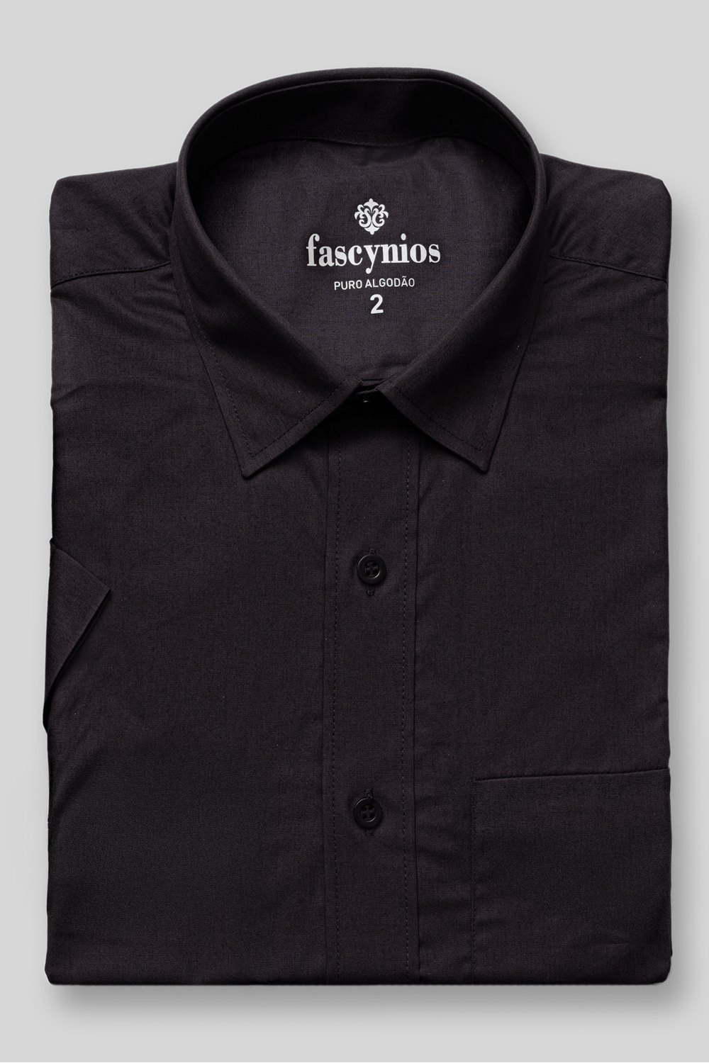 Camisa Algodão Fio 50 MC Preto