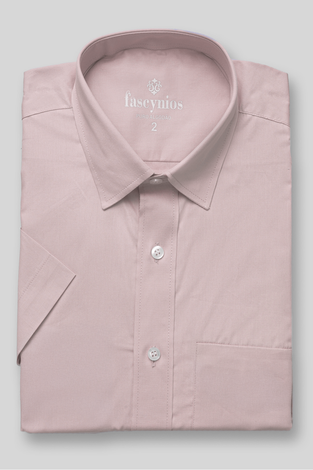 Camisa Algodão Fio 50 MC Rosa