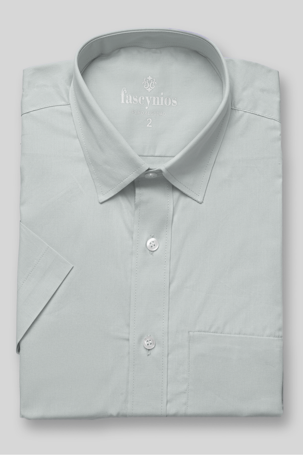 Camisa Algodão Fio 50 MC Cinza
