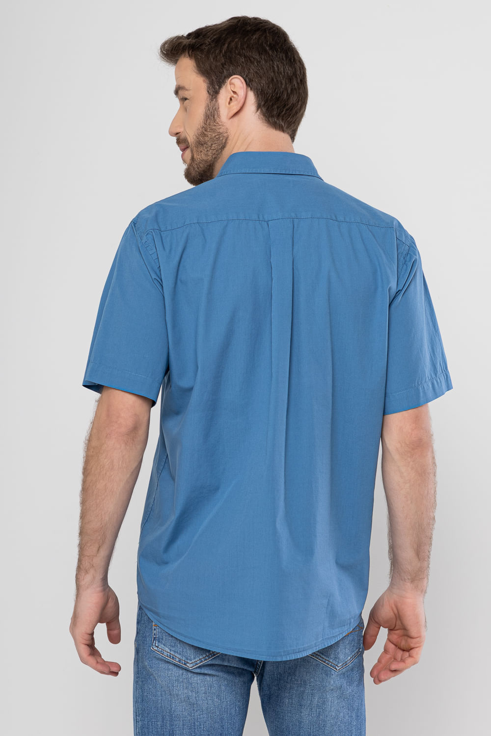 Camisa Algodão MC Azul