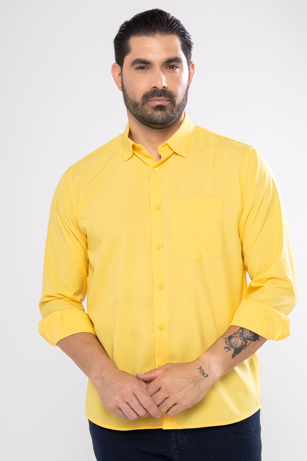 Camisa Microfibra ML Amarelo